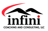 Infini Coaching and Consulting LLC Black and Red Logo
