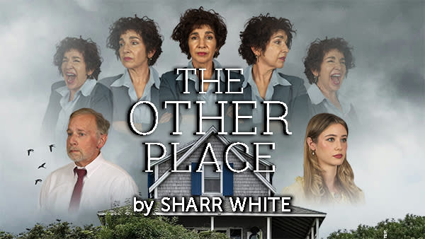 Juliana is portrayed with 5 different moods as she recalls the Other Place. Her husband and daughter look on.