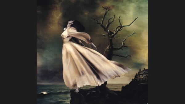 illustration of a woman standing on a cliff