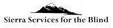 Sierra Services for the Blind & Visually Impaired logo with B & W mountains