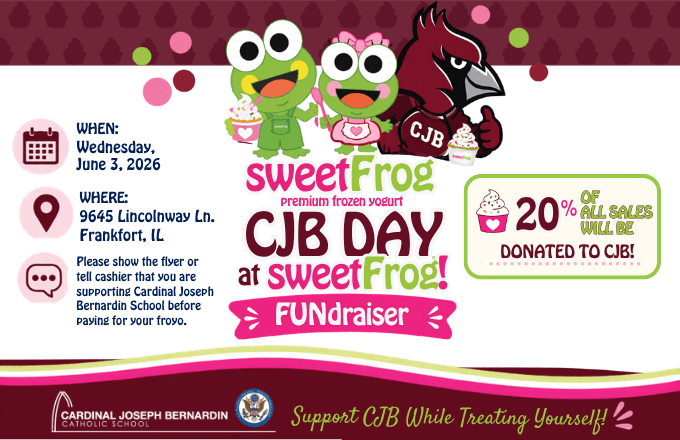 sweetFrog® Premium Frozen Yogurt FUNdraiser for CJB