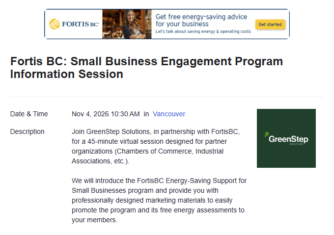 Small Business Engagement Program Information Session