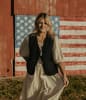 Profile Image with american flag backround.