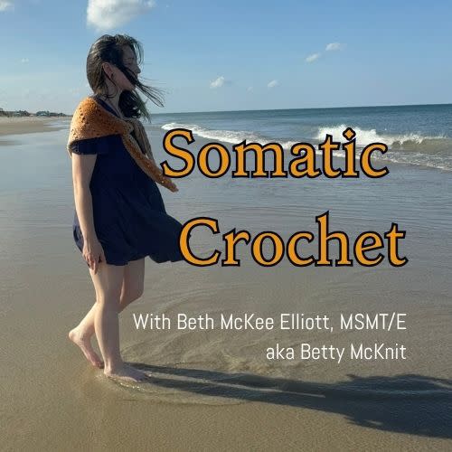 Somatic Crochet woman at beach