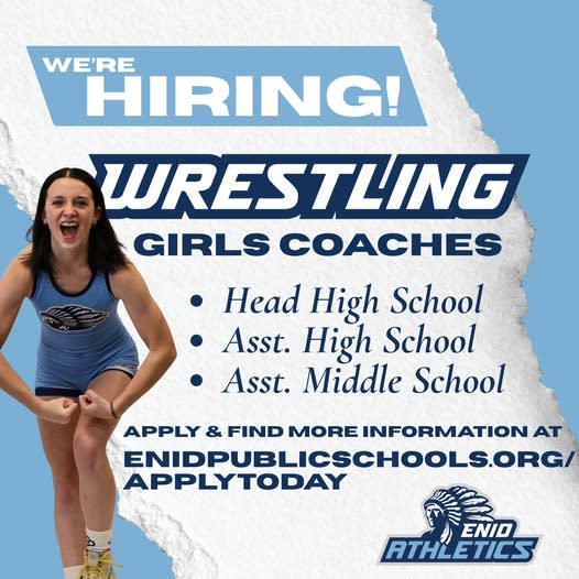 We're Hiring Wrestling Coaches (Enid Public Schools)