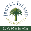 Jekyll Island Authority logo with palm tree in the center above the word "Careers" on a green background.