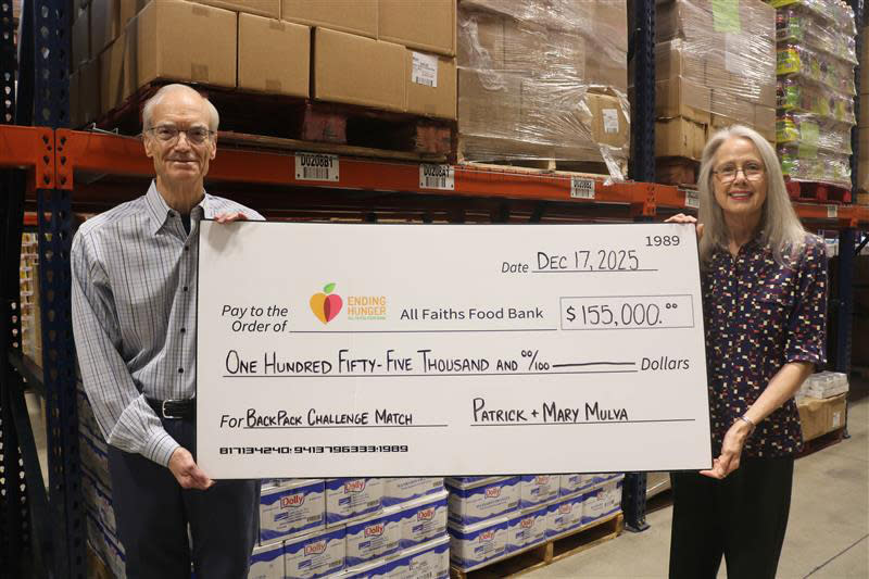 Pat and Mary Mulva - donors to All Faiths Food Bank