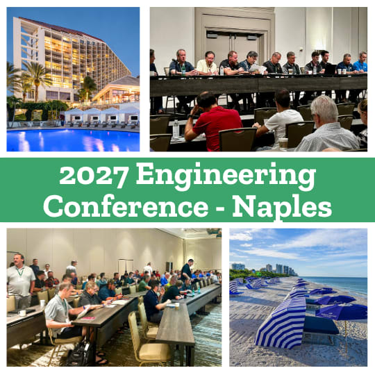 photo collage with text 2027 Engineering Conference - Naples