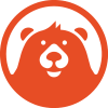 Orange Happy Bear Icon