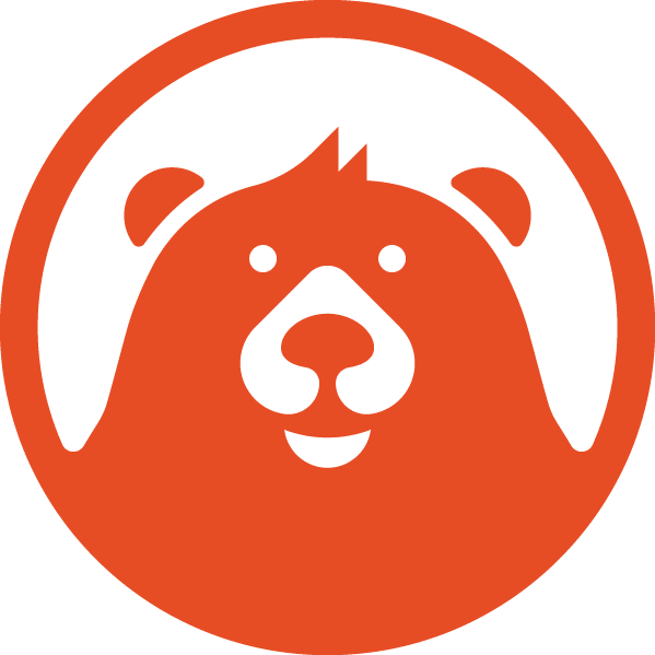 Orange Happy Bear Icon