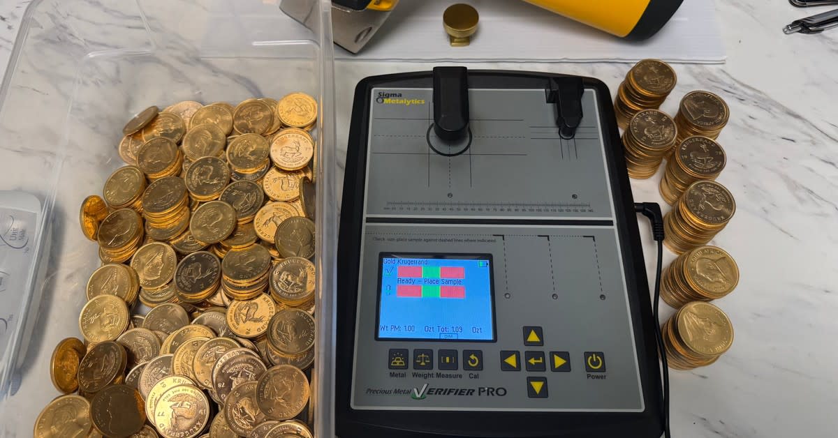 Gold Krugerrands tested with Sigma Pro and Niton XRF