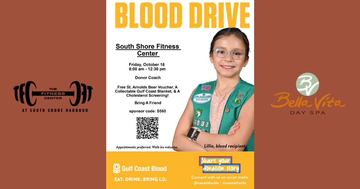 Blood Drive at The Fitness Center at South Shore Harbour