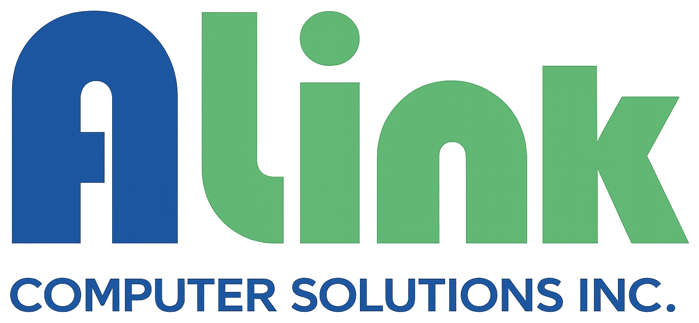 ALink Computer Solutions logo – custom software, IT services, workflow automation, and AI solutions