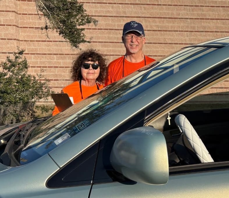 Kelly and Rick Hornback have been volunteering for All Faiths Food Bank since 2022