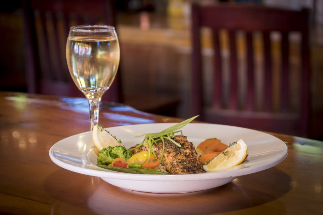 Almost There: Salmon and wine