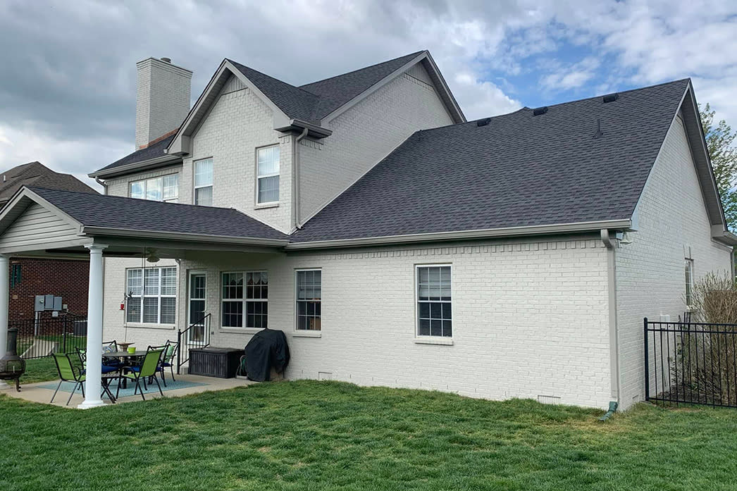 Exterior brick house painting in Burleson TX by AK Painting Services