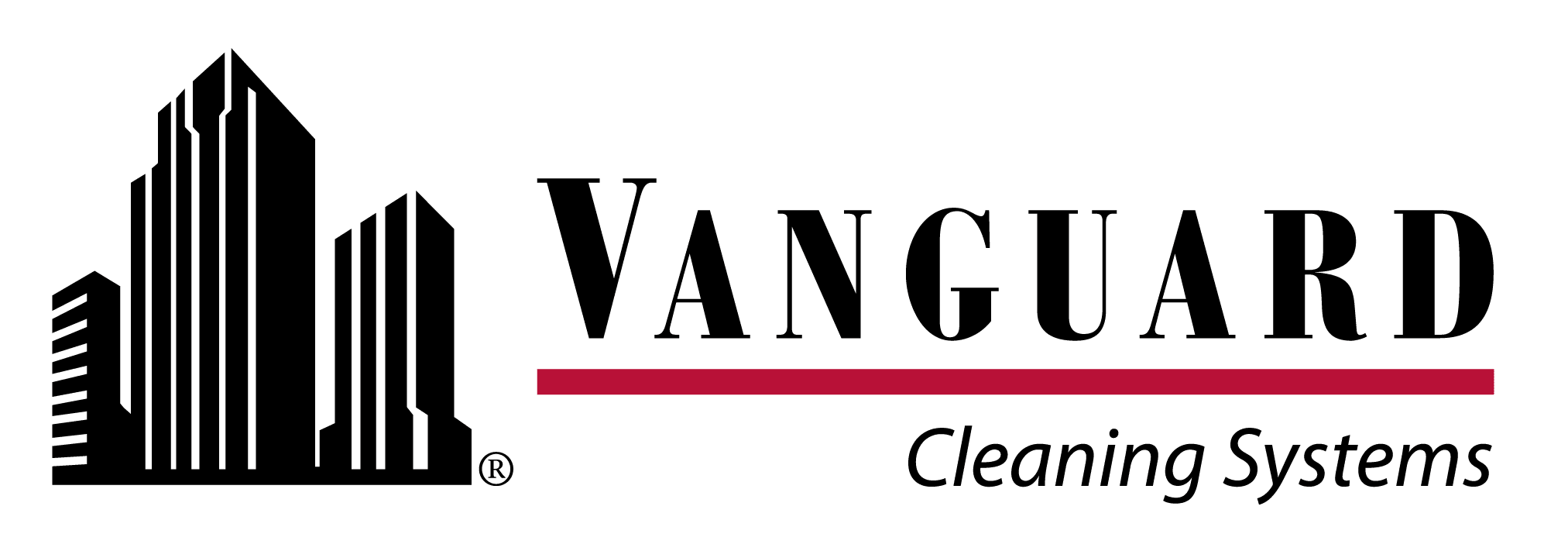 Logo image of three buildings with Vanguard Cleaning Systems text