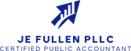 JE Fullen CPA logo representing professional accounting, tax preparation, and financial consulting services in Katy, TX.