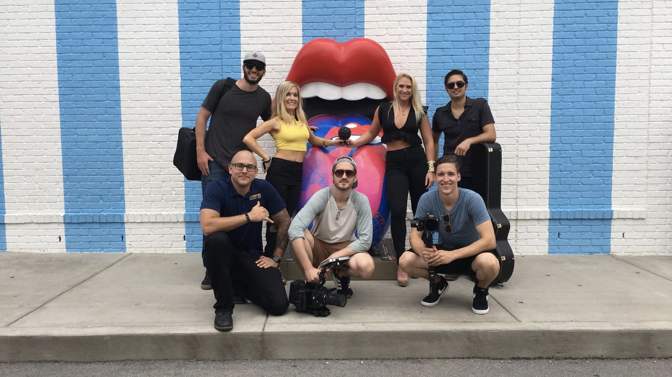 Filming a promotional video in Nashville