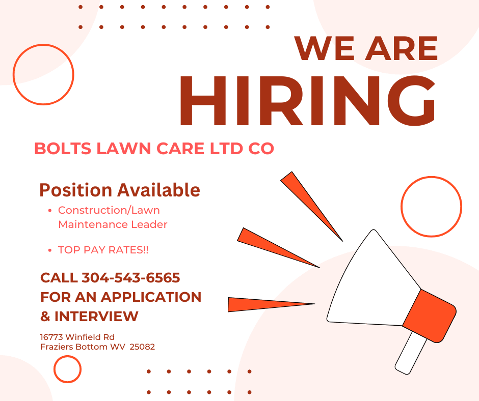 Job Opportunity: Construction/Lawn Maintenance Leader