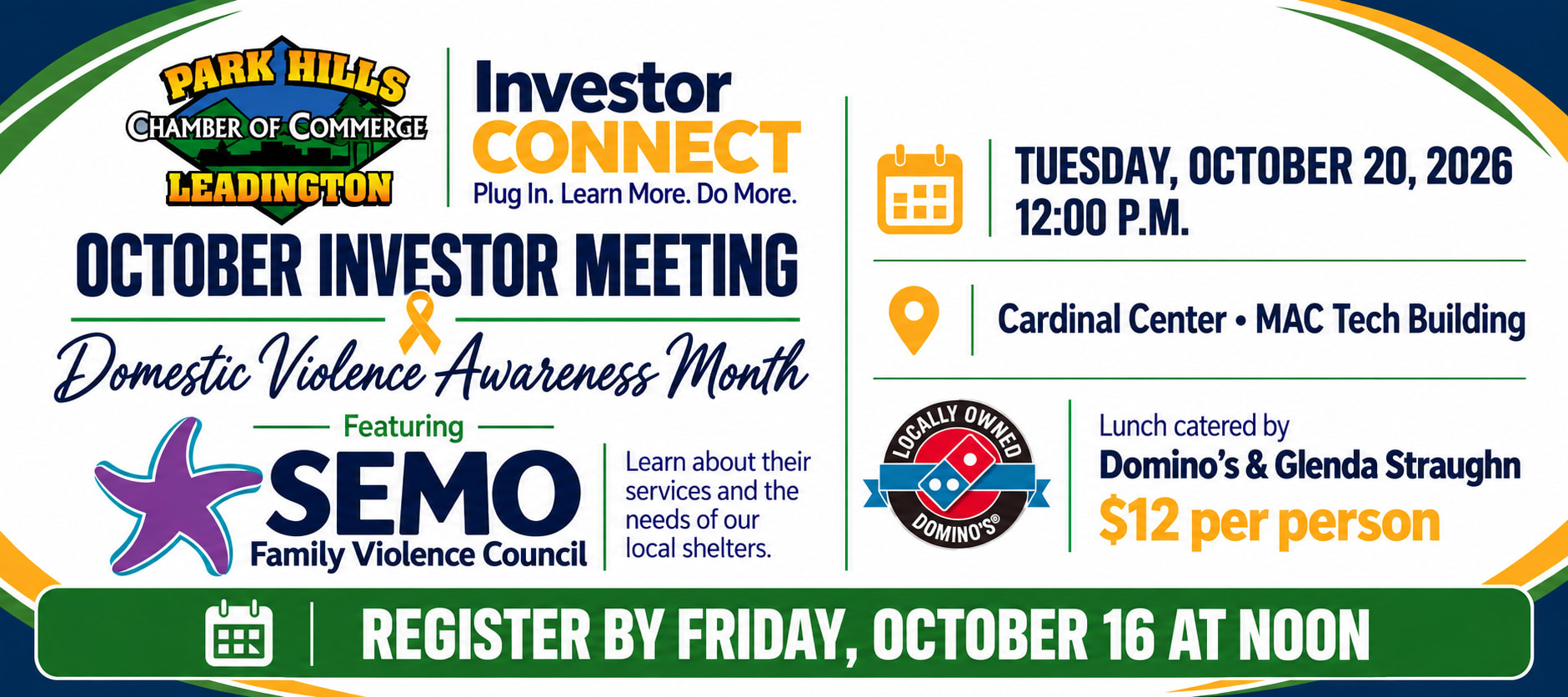 Investor Connect October Meeting Banner