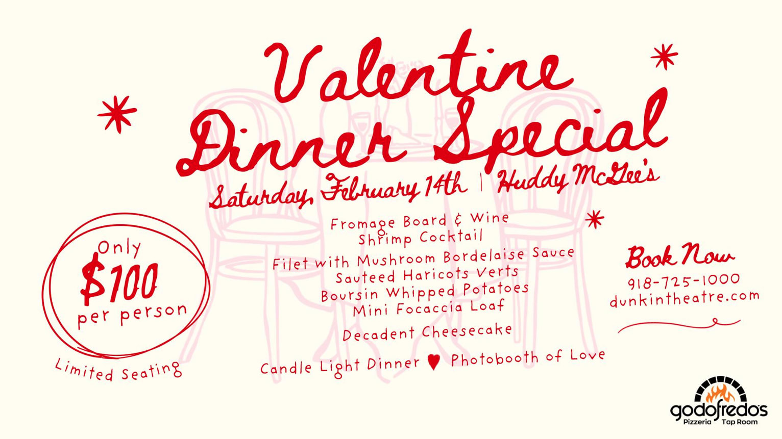 Huddy McGee's Valentine's Day Special Graphic