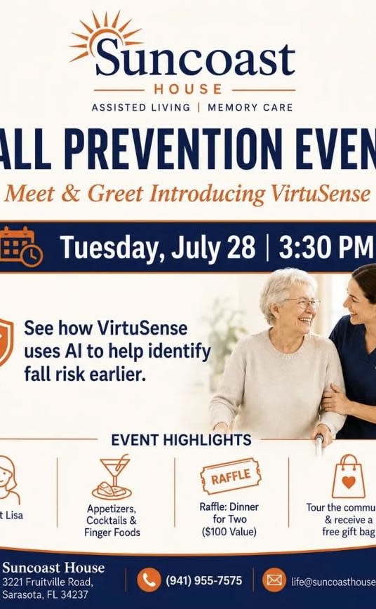 Fall Prevention Event flyer — Suncoast House