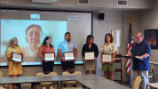 Photo of outgoing board members