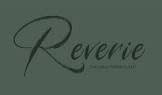 Reverie logo with cursive on olive background