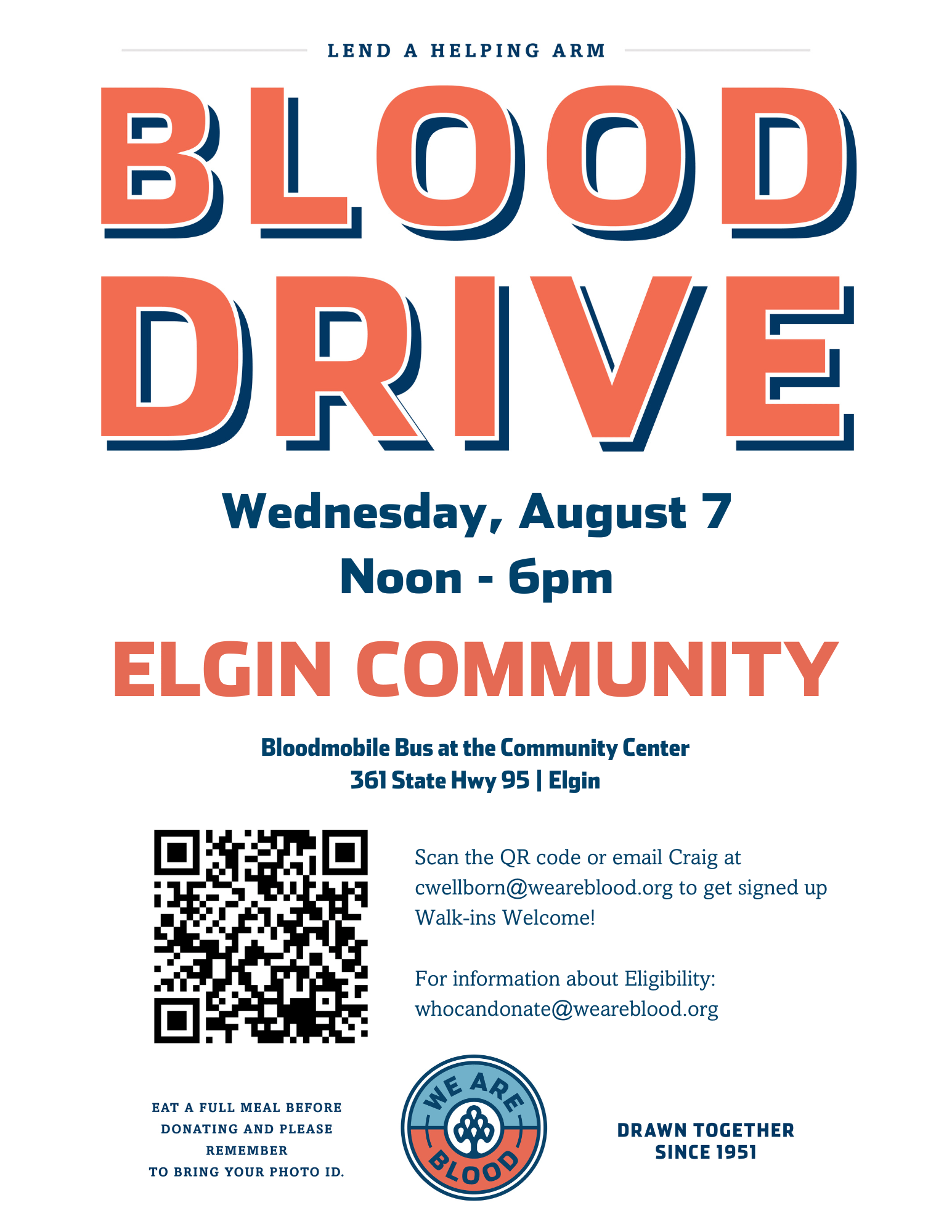 Blood Drive August 2024 Flyer