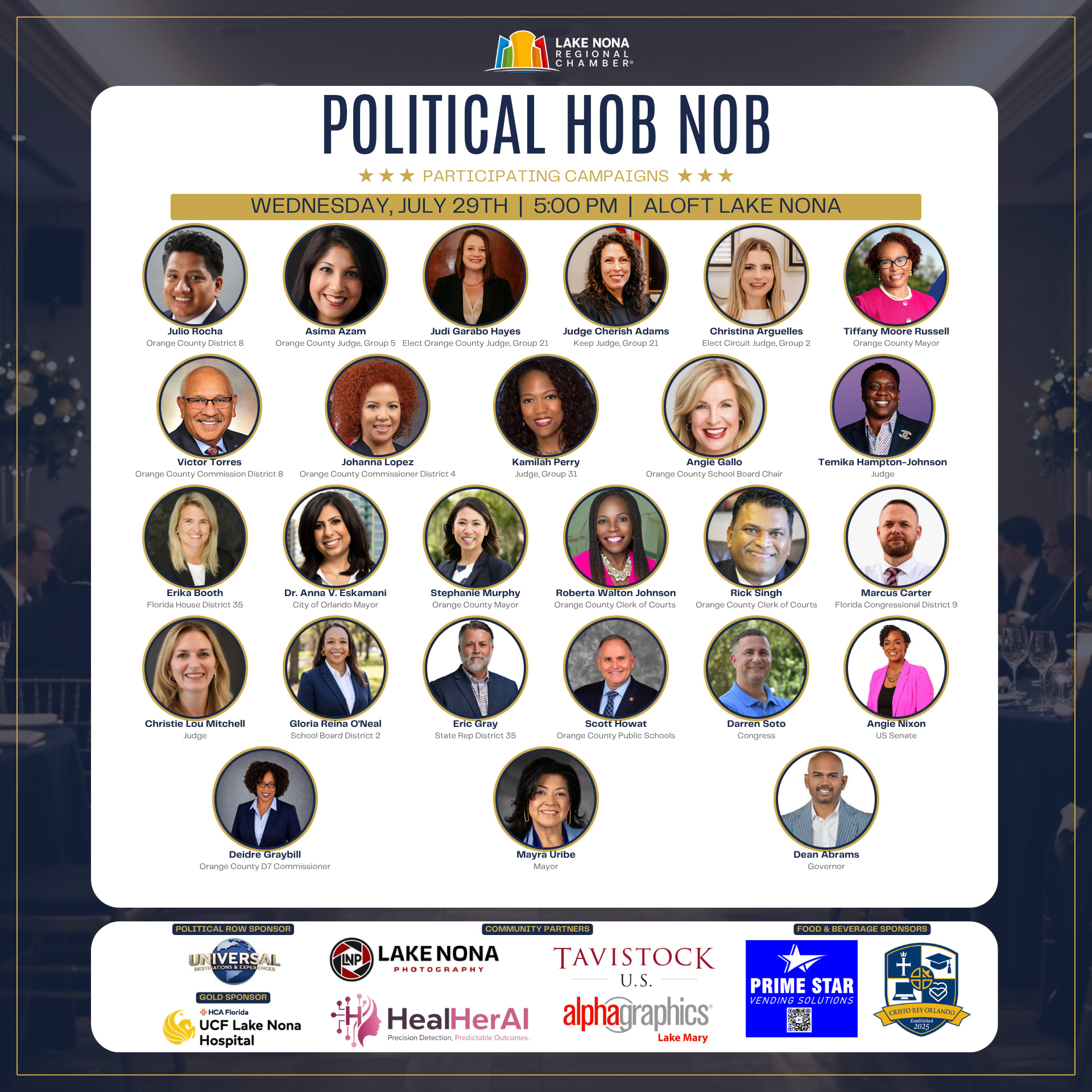Political Hob Nob - Lake Nona Regional Chamber of Commerce
