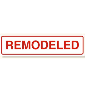 REMODELED sign rider