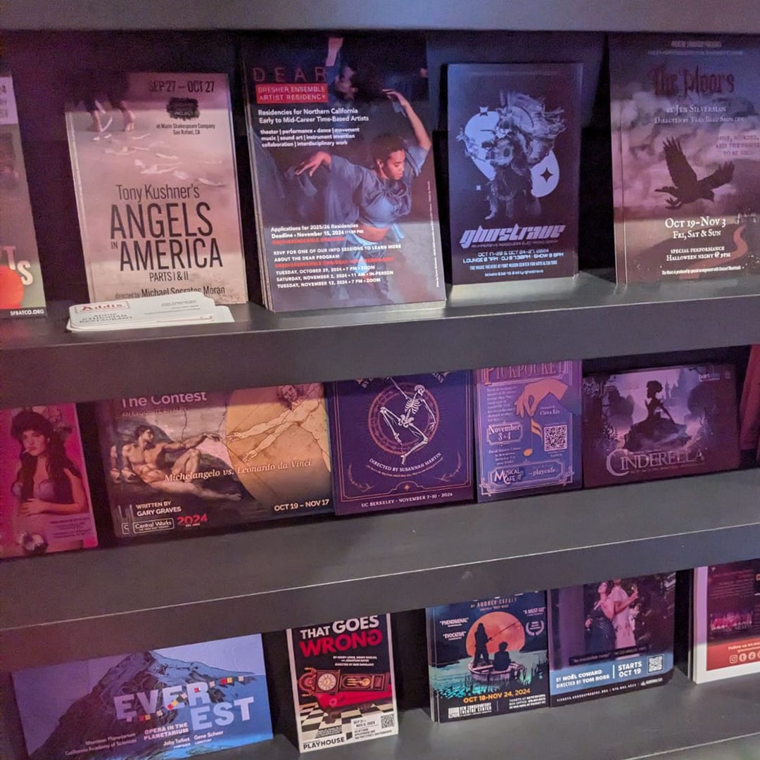Postcard Display at Shotgun Players