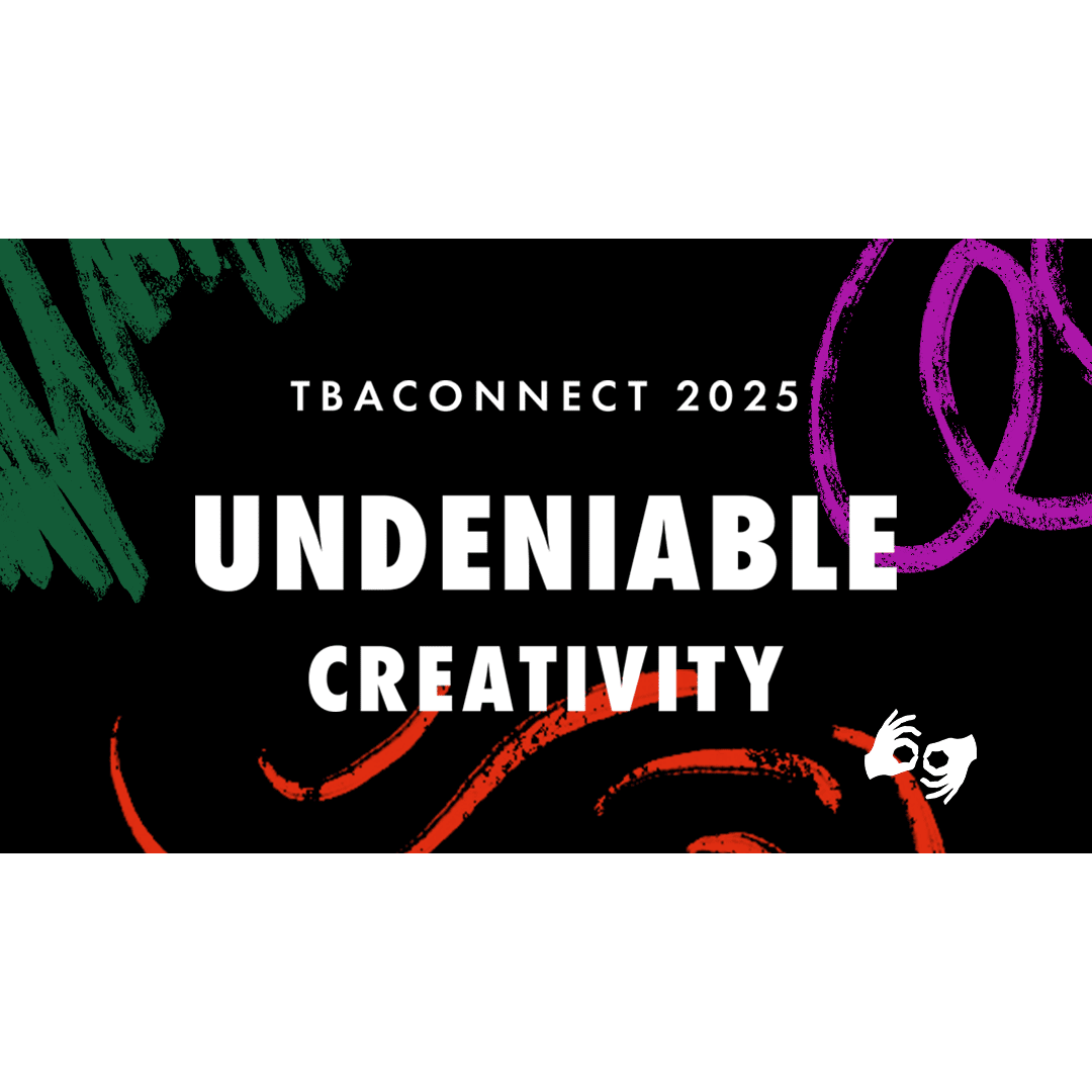 TBAConnect25 banner with ASL interpretation graphic