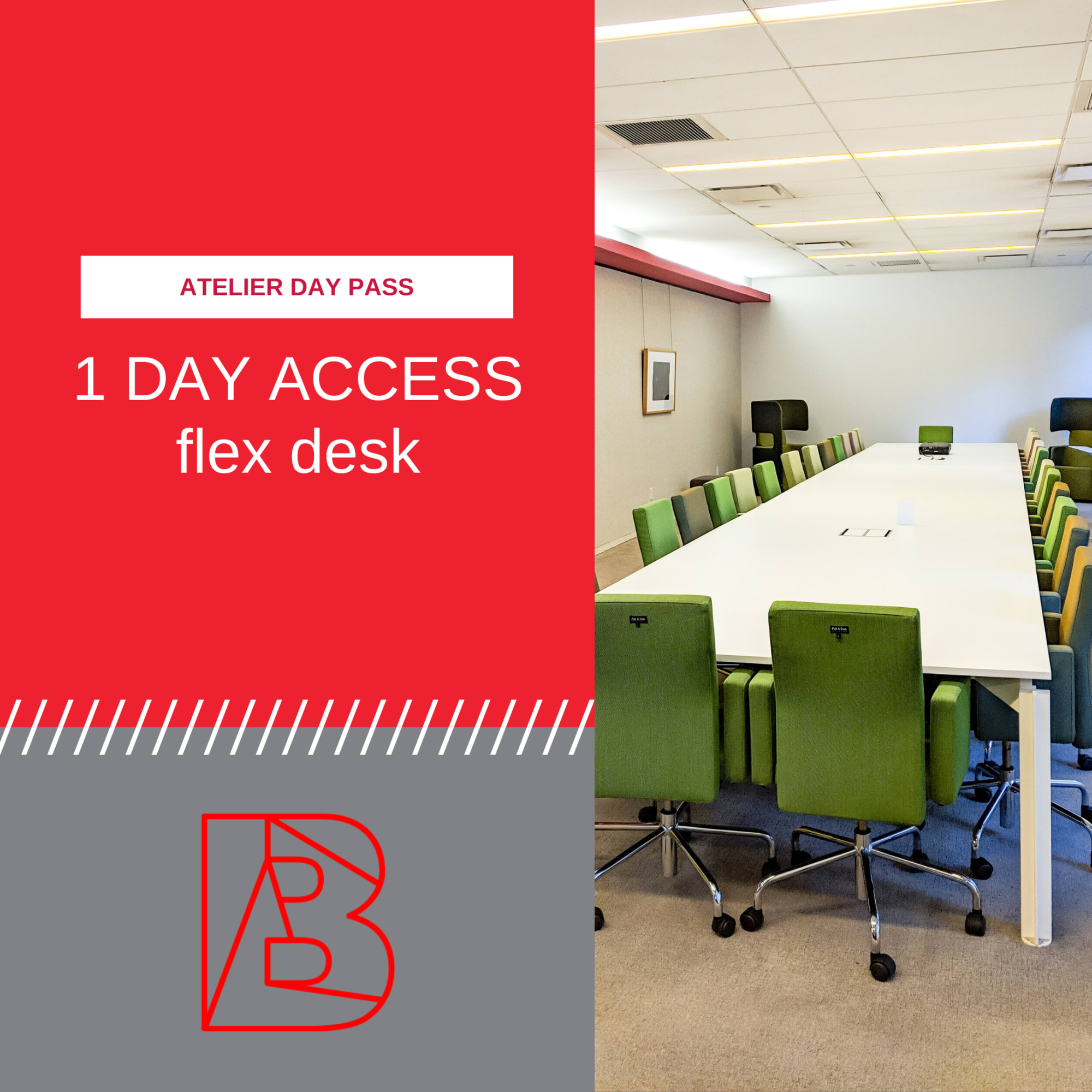 Day pass for flex desk