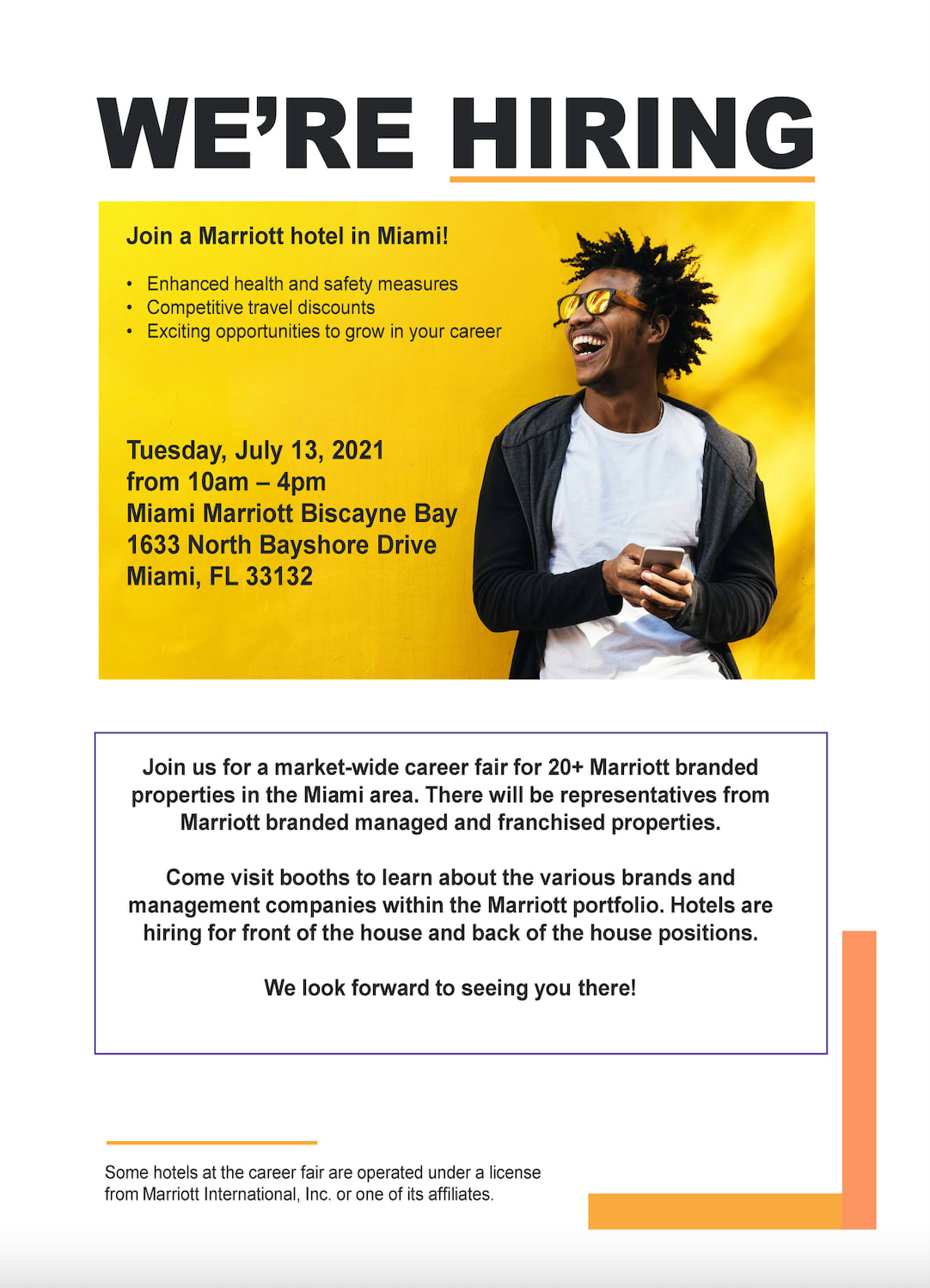 Marriott career fair flyer