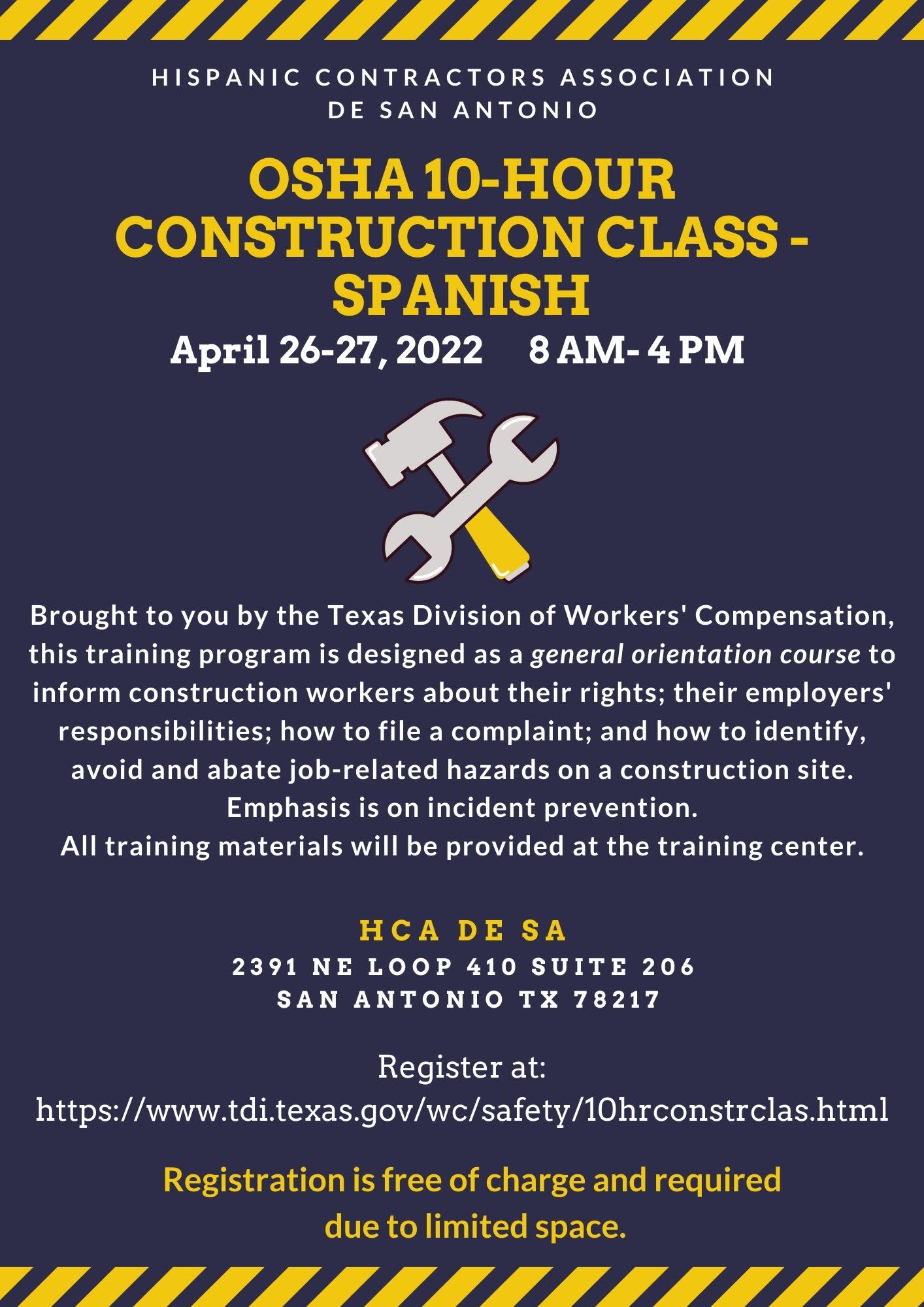 TDI @ HCA OSHA 10-Hour Construction Spanish Events - Hispanic ...
