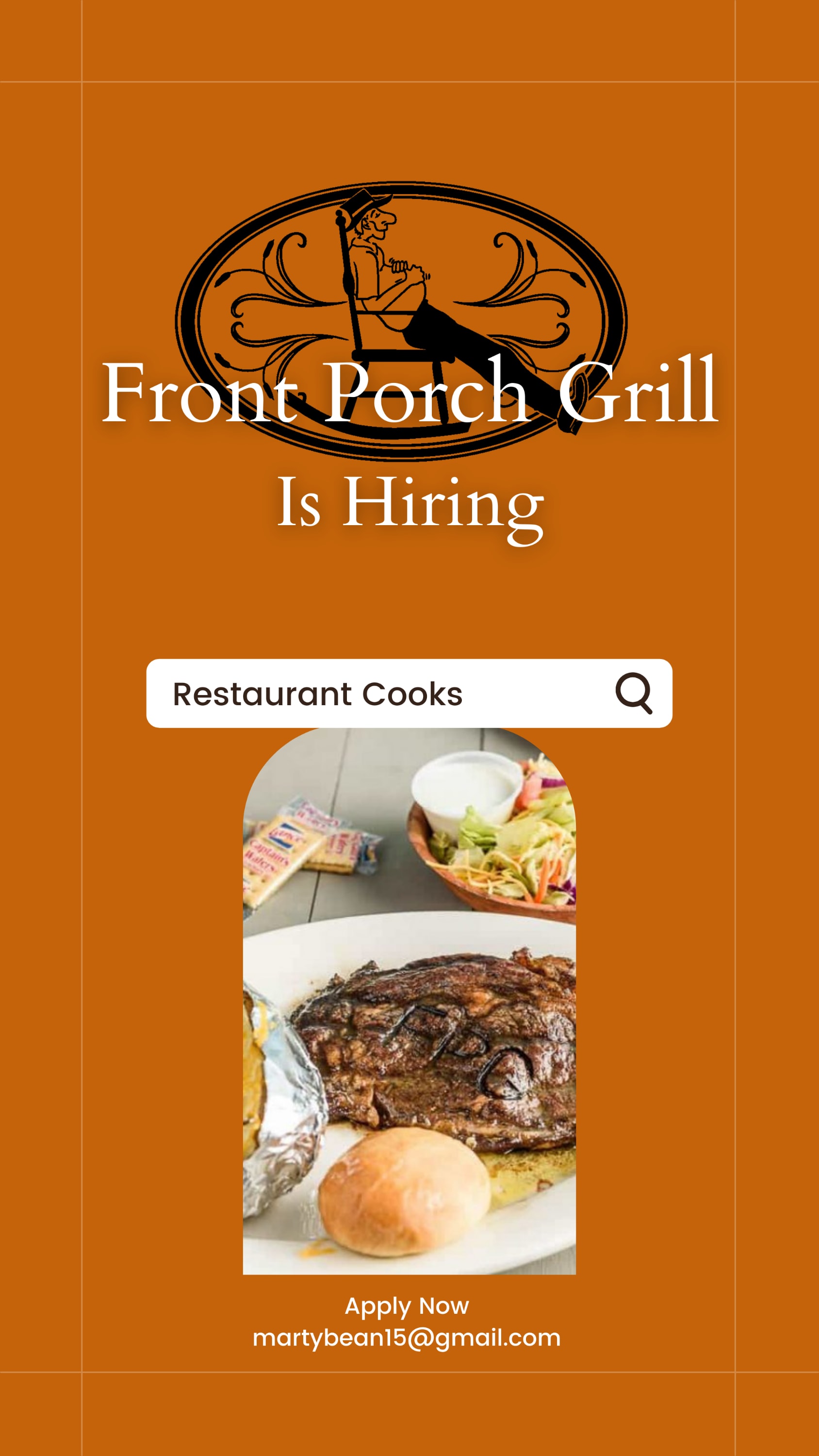 Front Porch Grill is Hiring Cooks