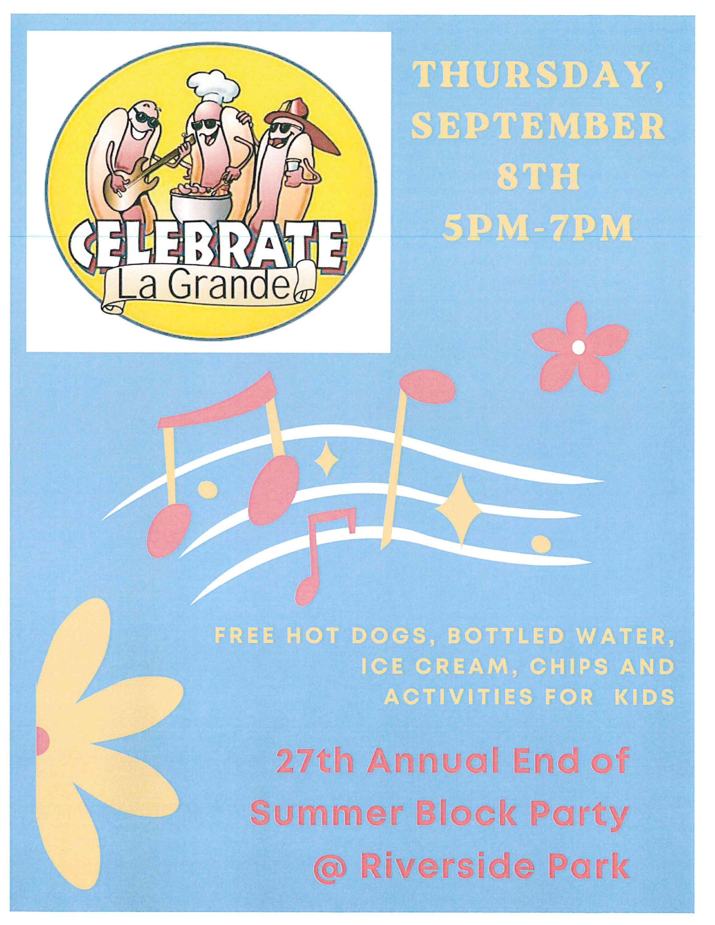 Celebrate La Grande 27th Annual Block Party Flyer