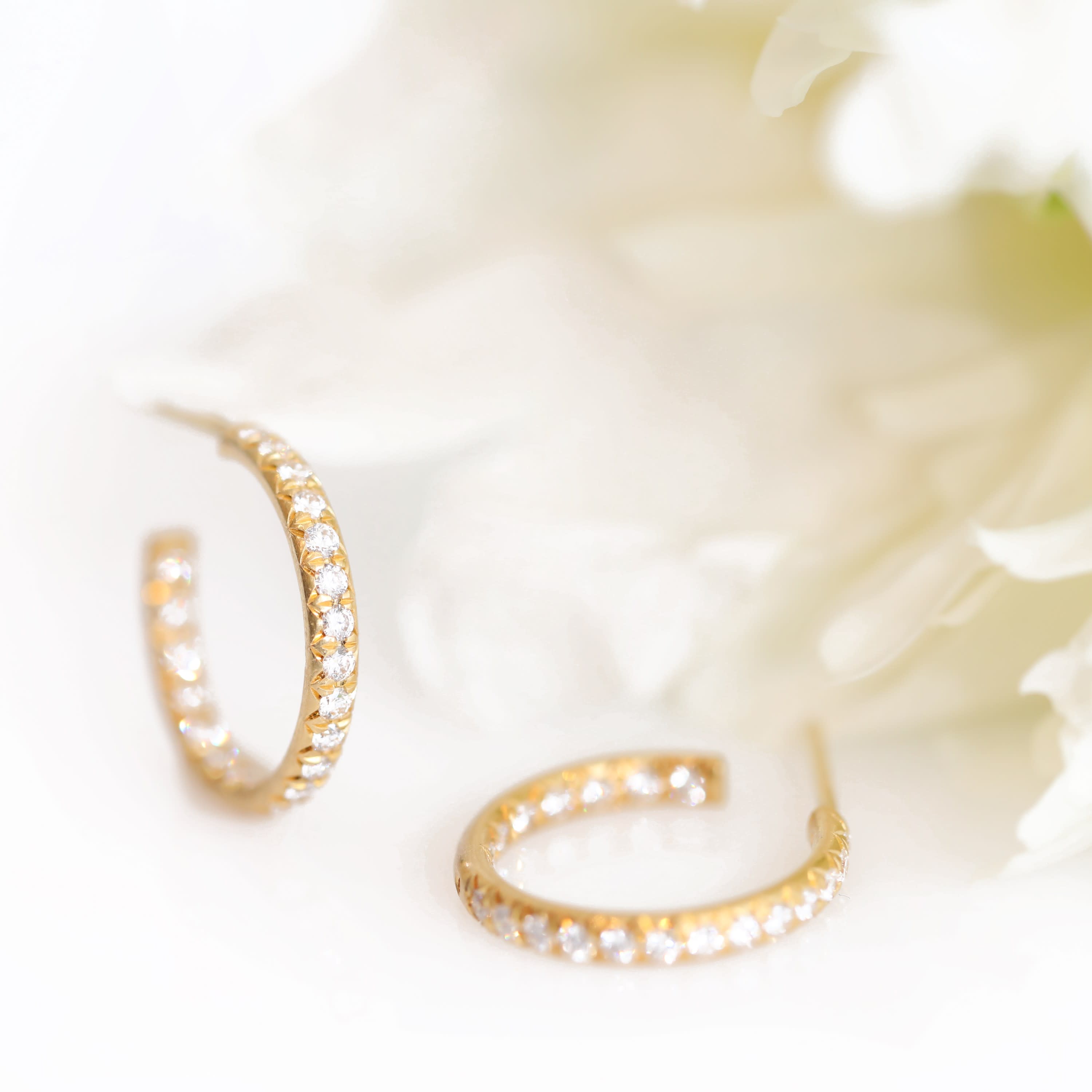Caroline Ellen Large Pave Diamond Hoops