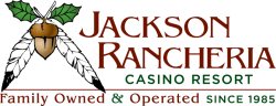 Jackson Rancheria Casino Resort logo; Family Owned & Operated since 1985
