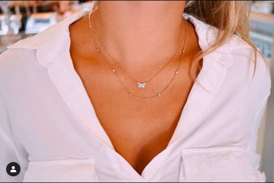 Beautiful Butterfly Necklace and Diamonds by the yard