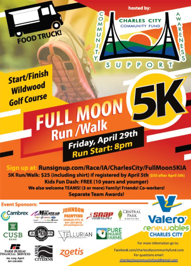Full Moon 5K Run/Walk - Charles City Area Chamber of Commerce