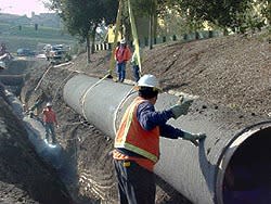 The 21-mile pipeline was completed in 2003