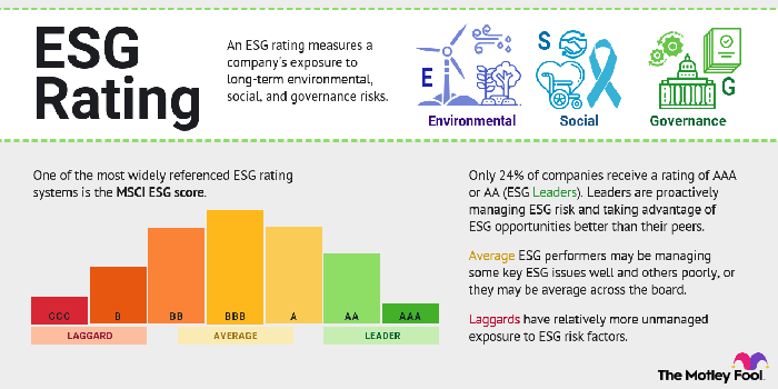An ESG rating measures a company