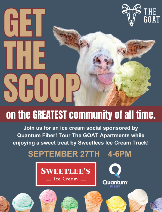 Ice Cream Social Open House at the GOAT Apartments! Thurston County