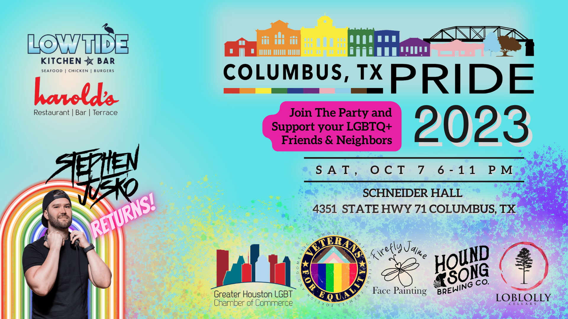Join Us for the 3rd Annual Columbus, TX PRIDE! Greater Houston LGBT