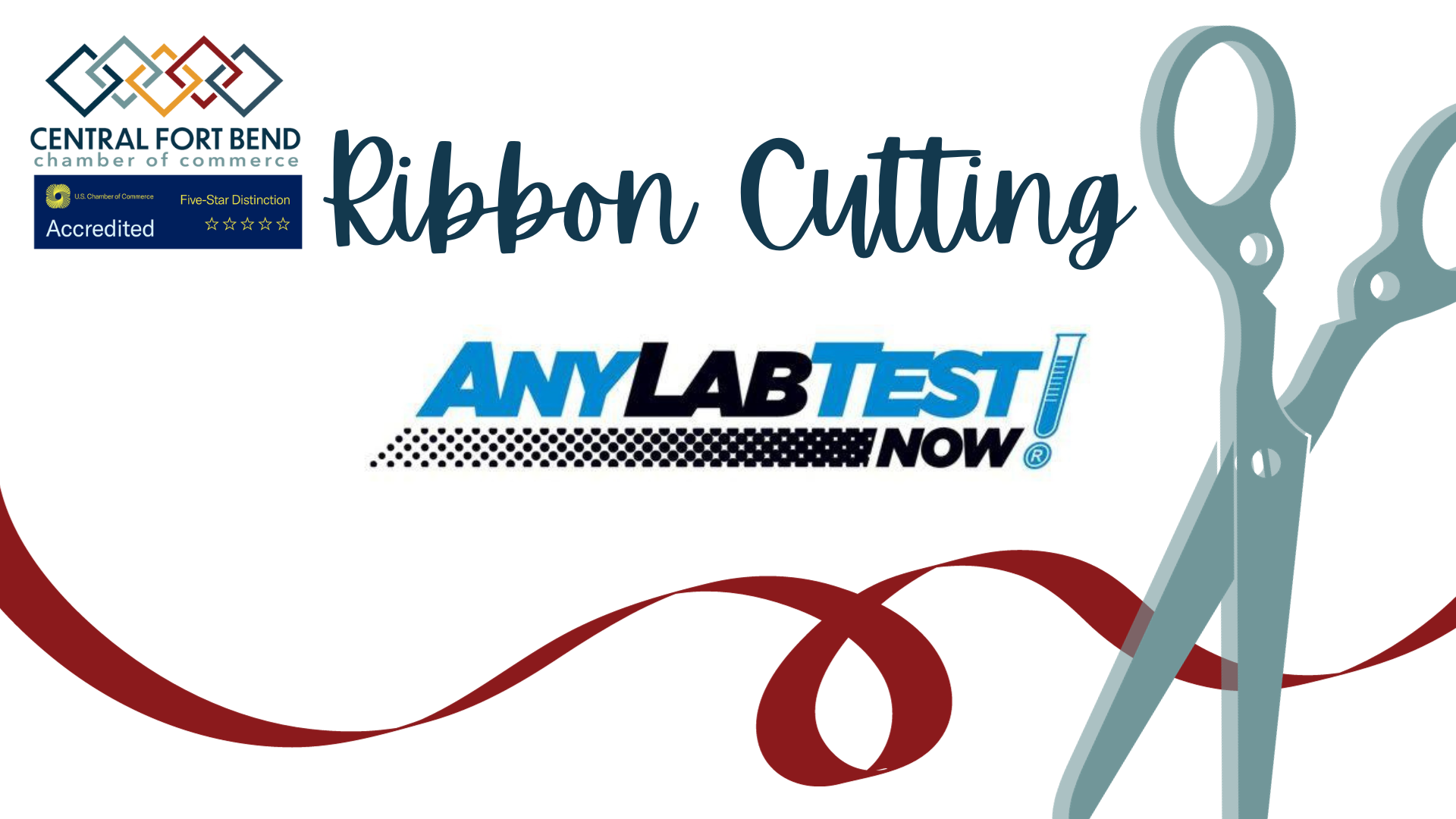 Ribbon Cutting - Any Lab Test Now Rosenberg Directory Sidebar Ads - Central  Fort Bend Chamber, image size:1920x1080