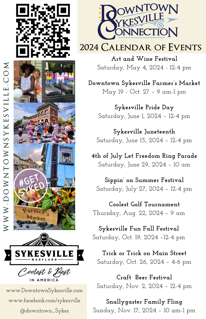 2024 Downtown Sykesville Connection's Calendar of events Carroll