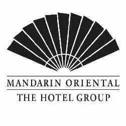 Mandarin Oriental The Hotel Group Black Logo over white background